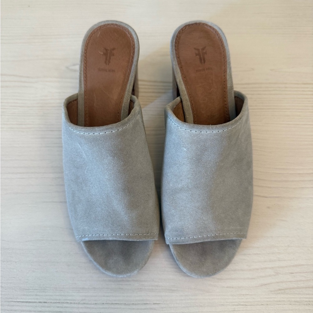 Frye Gray Suede Women's Mules